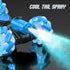 RC Stunt Car, Blue: Gesture Remote Control, Lights, Music, 360° Flips, Tail Spray - Exciting Hand-Controlled Gift for 8-12 Year-olds on Birthdays, Holidays, Christmas